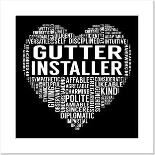 Gutter Installer Heart Posters and Art